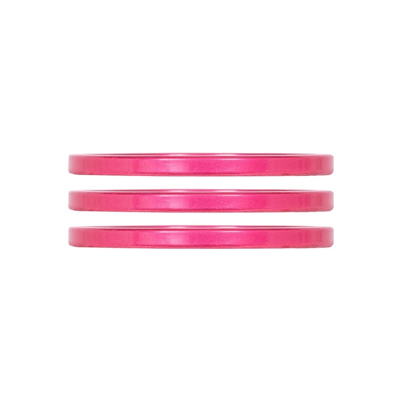 Industry Nine iRiX Headset Spacer 1-1/8 Height: 2.5mm Aluminum Pink 3pcs