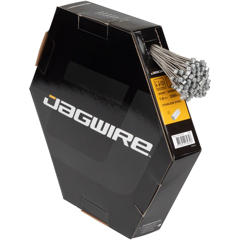 Jagwire Basics Brake Cable – 1.6x2000mm Stainless SRAM/Shimano MTB Filebox of 100