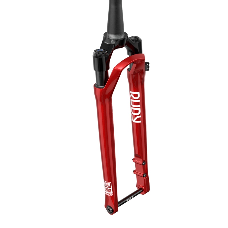 RockShox Rudy Ultimate Race Day 2 Fork – 700c, 12x100mm, 40mm Travel, Electric Red, 51mm Offset, Tapered SoloAir (Includes Fender, Star Nut, Maxle Stealth) A2