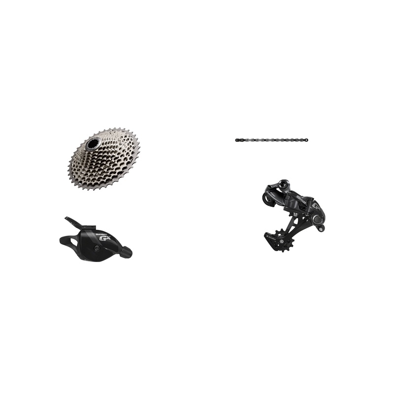 SRAM/Shimano 1×11 Group XT Cassette 11-42t, X1 Chain, GX Derailleur and Shifter