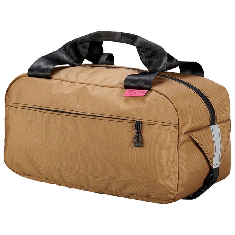 Swift Industries Sugarloaf Basket Bag – 11.5L Redwood Waterproof Packcloth Cycling Accessory with Secure Attachments & Organizer for Front Basket Redwood