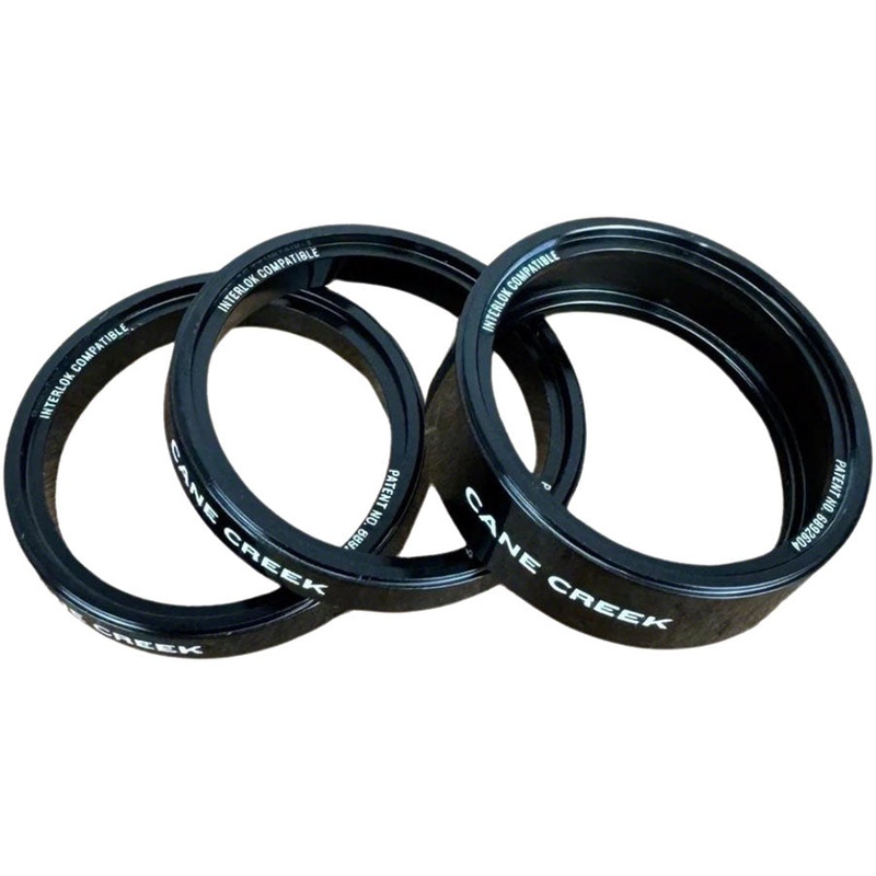 Cane Creek Interlok Chroma Studio Headset Spacer Kit – (1) 10mm, (2) 5mm, Black