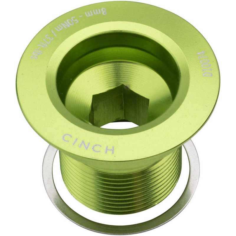 RaceFace CINCH Crank Bolt with Washer – NDS M18 Gloss Green