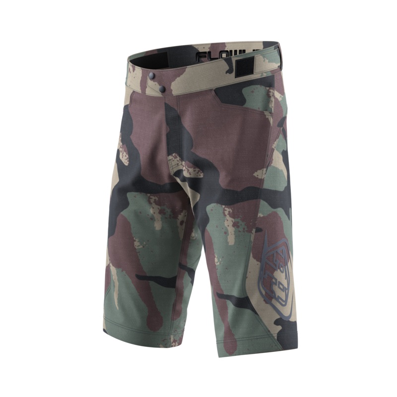 Troy Lee Designs Flowline MTB Short – Shell – Camo – Youth – Woodland – 2023 Woodland 22″