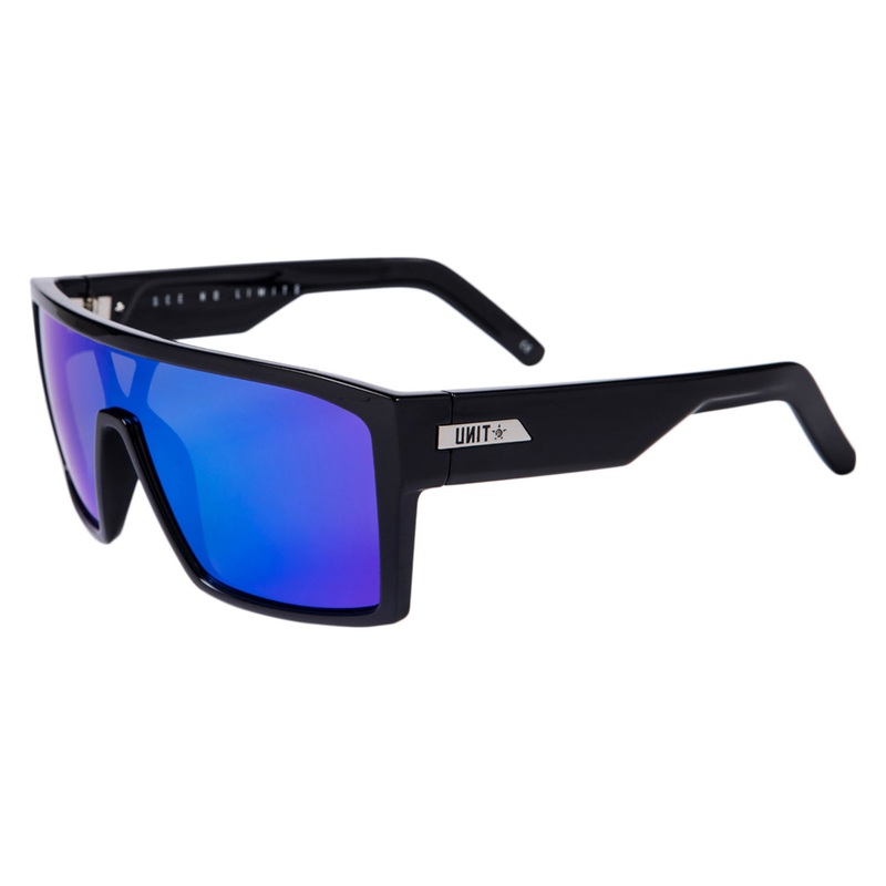 Unit Command Polarised Sunglasses – Black-Blue Mirror Black – Blue Mirror Lens