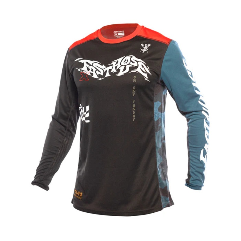 Fasthouse Grindhouse Bereman Jersey – Youth – Black-Infrared Black – Infrared X-Small