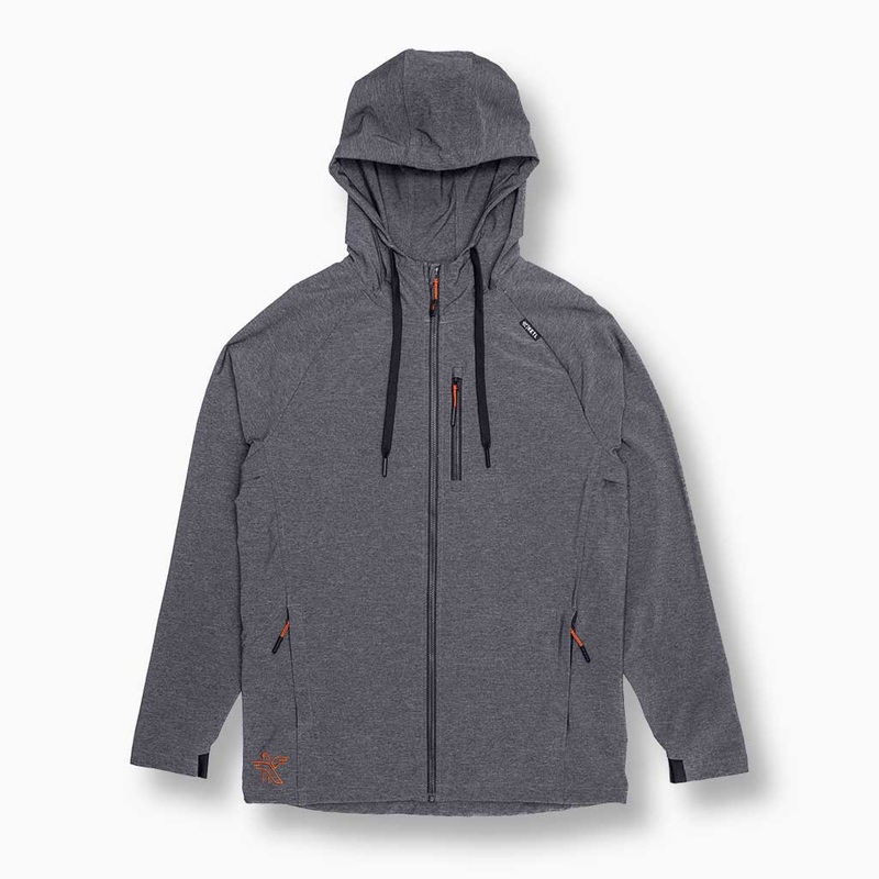 KETL Mtn Escapade Jacket: Lightweight Softshell Packable Travel Layer w/ Zipper Pockets – Charcoal Men’s Small