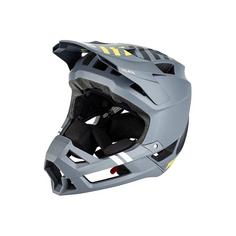100% Trajecta Full Face Helmet – Charcoal Charcoal Small