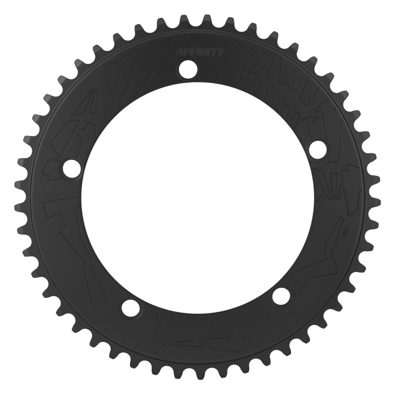 Affinity Pro Track Chainring 49t 144 BCD 5-Bolt Aluminum Hard Anodized Black