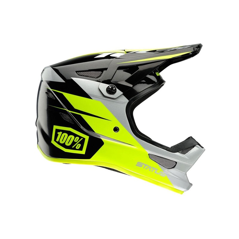 100% Status DH/BMX Full Face Helmet – Falta Charcoal Falta Charcoal X-Small