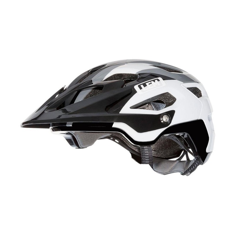 LEM Flow MTB Helmet – Black-White Black – White Small