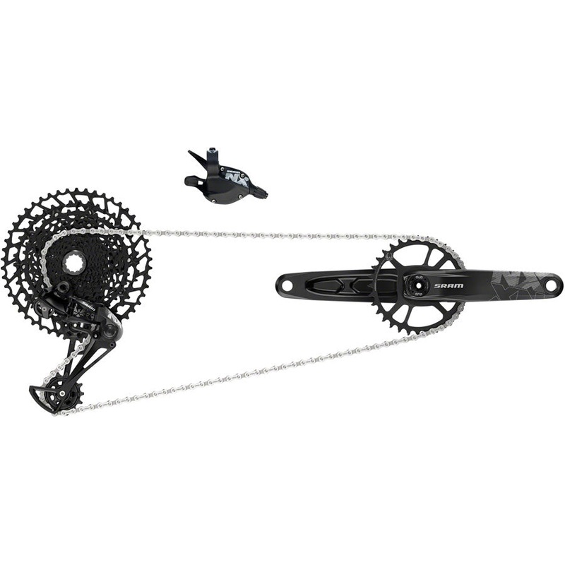 SRAM NX Eagle Groupset: 170mm 32 Tooth DUB Boost Crank, Rear Derailleur, 11-50 12-Speed Cassette, Trigger Shifter, and