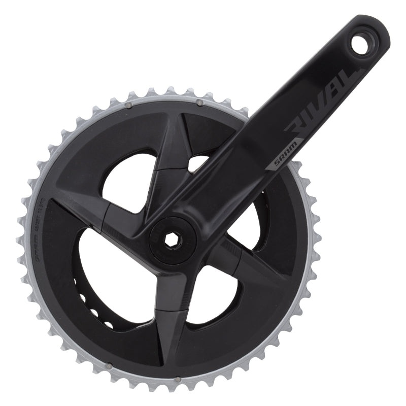 SRAM Rival AXS Crankset – 172.5mm 12-Speed 48/35t 107 BCD DUB Spindle Interface BLK D1