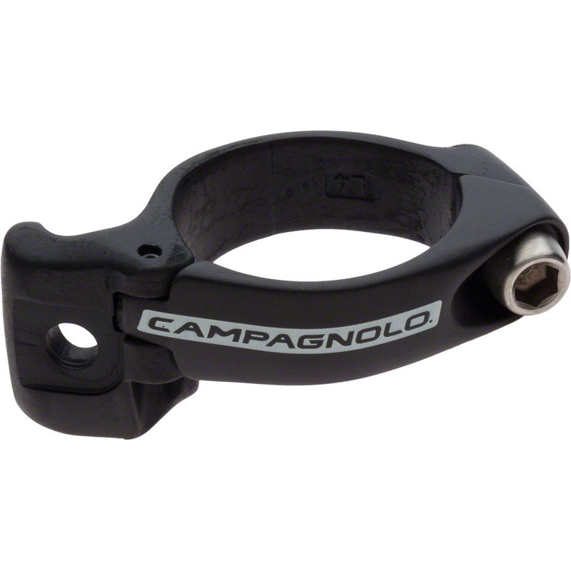 Campagnolo Braze-On Adapters for Front Derailleurs  Alloy, 31.8mm & 34.9mm Clamps, Black, Compatible with All Campagnolo Braze-On Systems 32mm