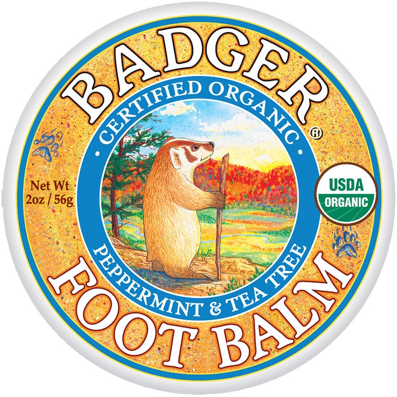 Badger Foot Balm  Soothing, Natural Moisturizer for Dry & Cracked Feet, Peppermint & Botanical Ingredients, Available in 2oz & 0.75oz Tin 2OZ