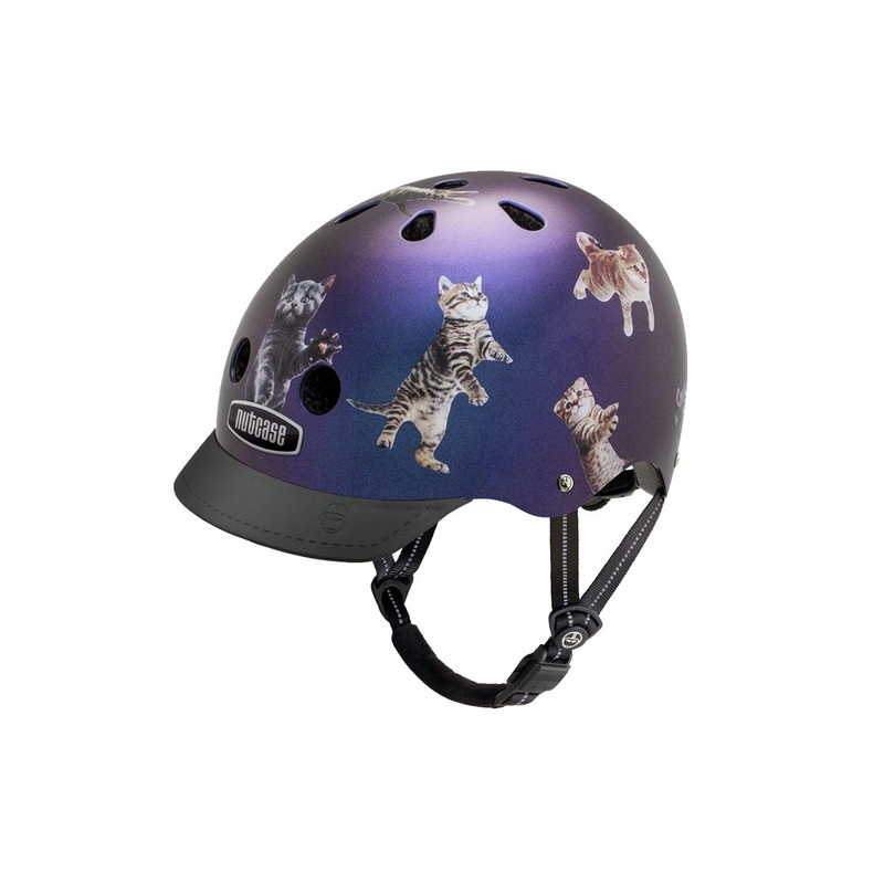Nutcase Space Cats Urban Helmet – Purple Purple Small