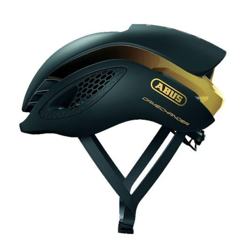 Abus GameChanger Road Helmet – Black-Gold Black – Gold Large – 58-62cms
