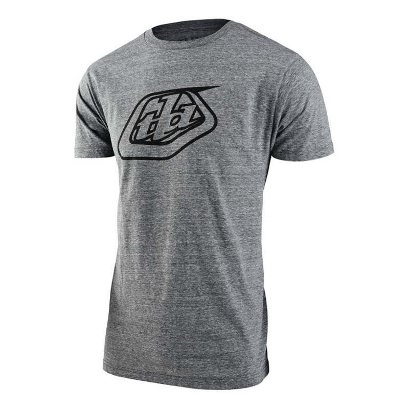 Troy Lee Designs Badge Short Sleeve Tee – Ash Heather Ash Heather Small