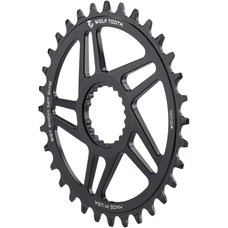 Wolf Tooth Direct Mount Chainring – 32t, Shimano Direct Mount, For Boost Cranks, 3mm Offset, Requires 12-Speed