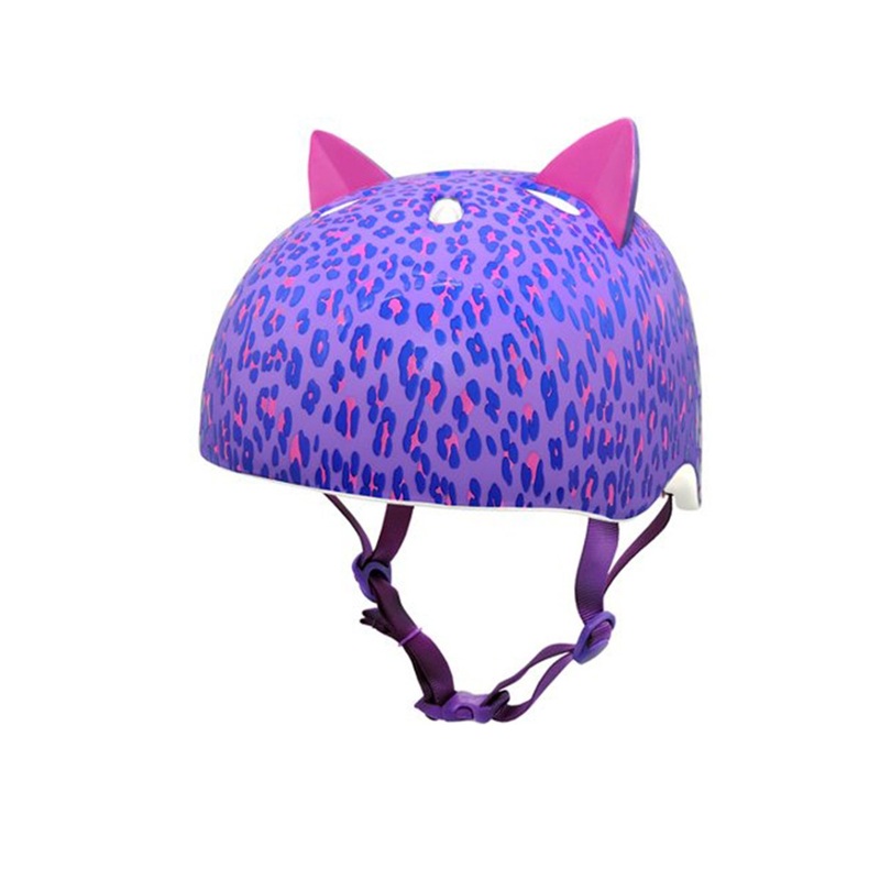 C.Preme Krash Youth Helmet – 8 Plus – Leopard Kitty-Purple Leopard Kitty – Purple One Size