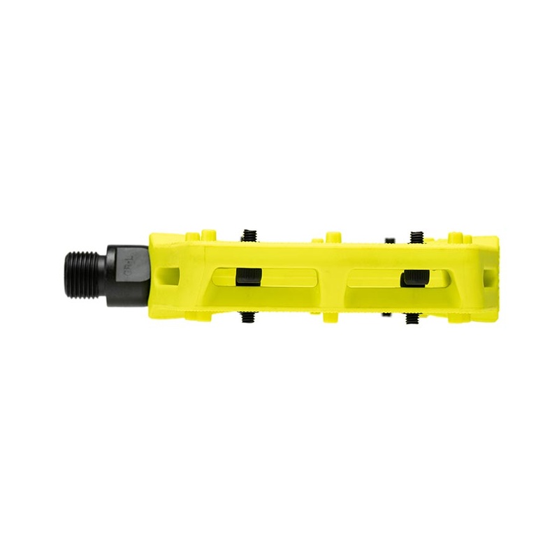 Eclat Contra Platform Pedals, Body: Nylon, Spindle: Cr-Mo, 9/16”, Yellow, Pair