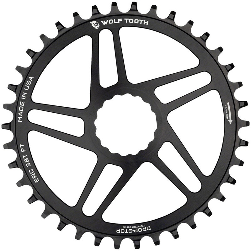 Wolf Tooth Direct Mount Chainring – 40t, RaceFace/Easton CINCH Direct Mount, Drop-Stop, 10/11/12-Speed Eagle and Flattop