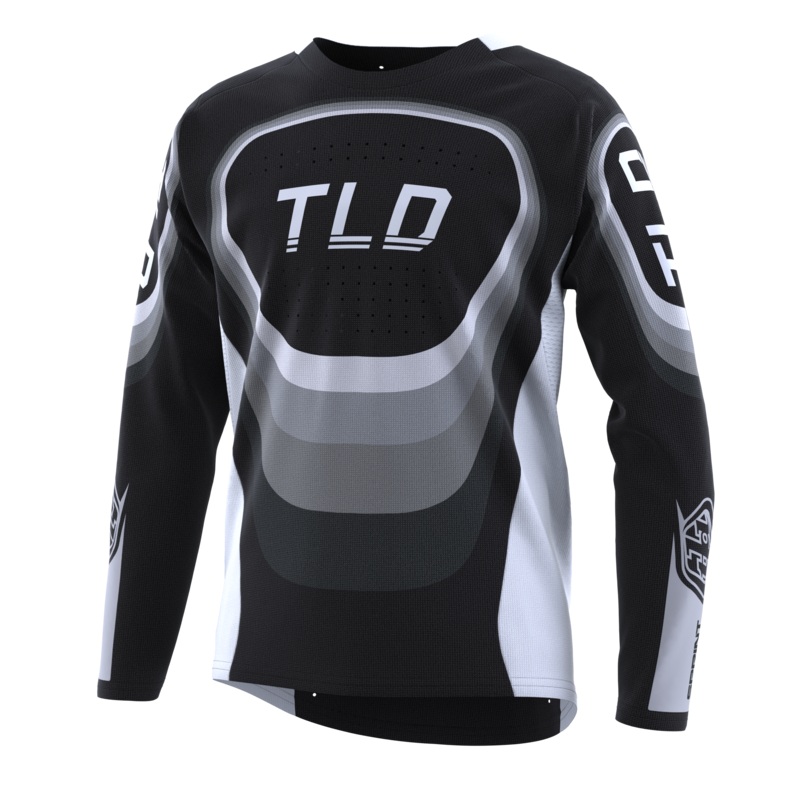 Troy Lee Designs Sprint Long Sleeve MTB Jersey – Youth – Reverb – Black Black X-Small