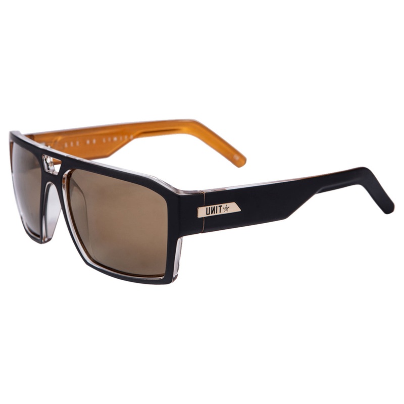 Unit Vault Polarised Sunglasses – Matt Black-Brown Matt Black – Gold – Brown Lens