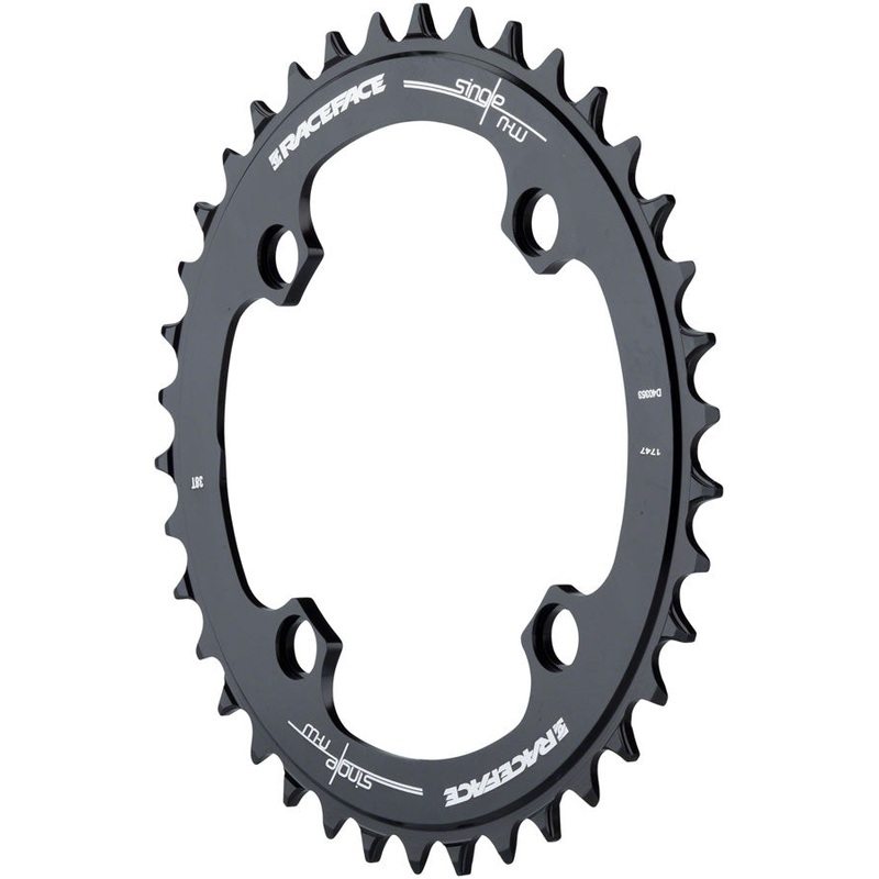RaceFace Narrow Wide Chainring: 104mm BCD, 38t, Black