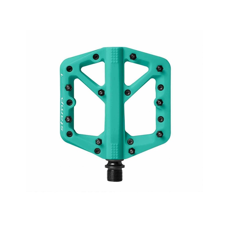 Crank Brothers Stamp 1 Platform Pedals – Turquoise Turquoise Small