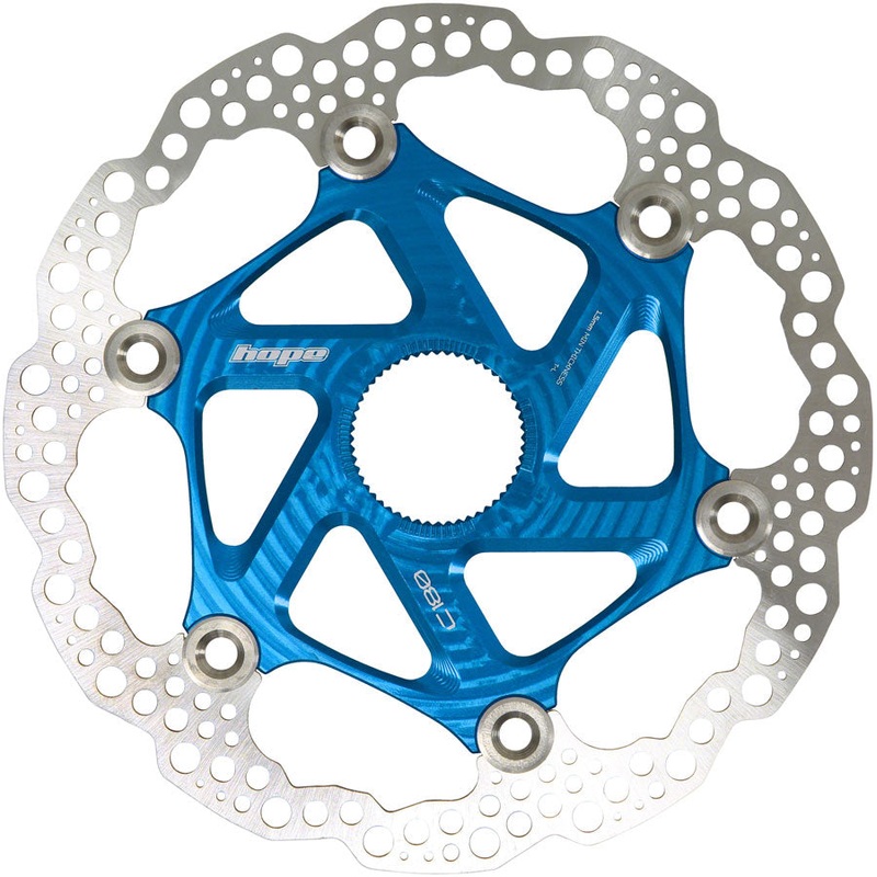 Hope MTB Floating Centre-Lock Disc Brake Rotor – 180mm, Center-Lock, Blue