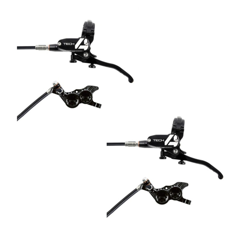 Hope Tech 4 E4 Brakeset, Front & Rear, Black