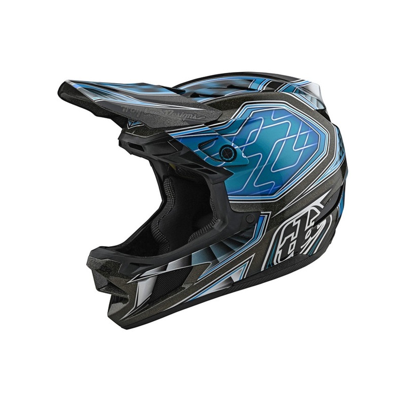 Troy Lee Designs D4 Composite MIPS Full Face Helmet – Low Rider – Teal – 2021 Low Rider Teal X-Small