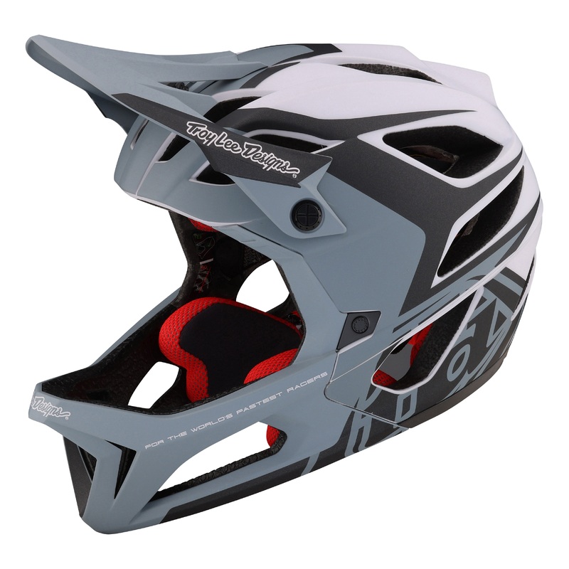 Troy Lee Designs Stage Full Face Helmet with MIPS – Valance – Gray – 2023 Gray X-Small/Small