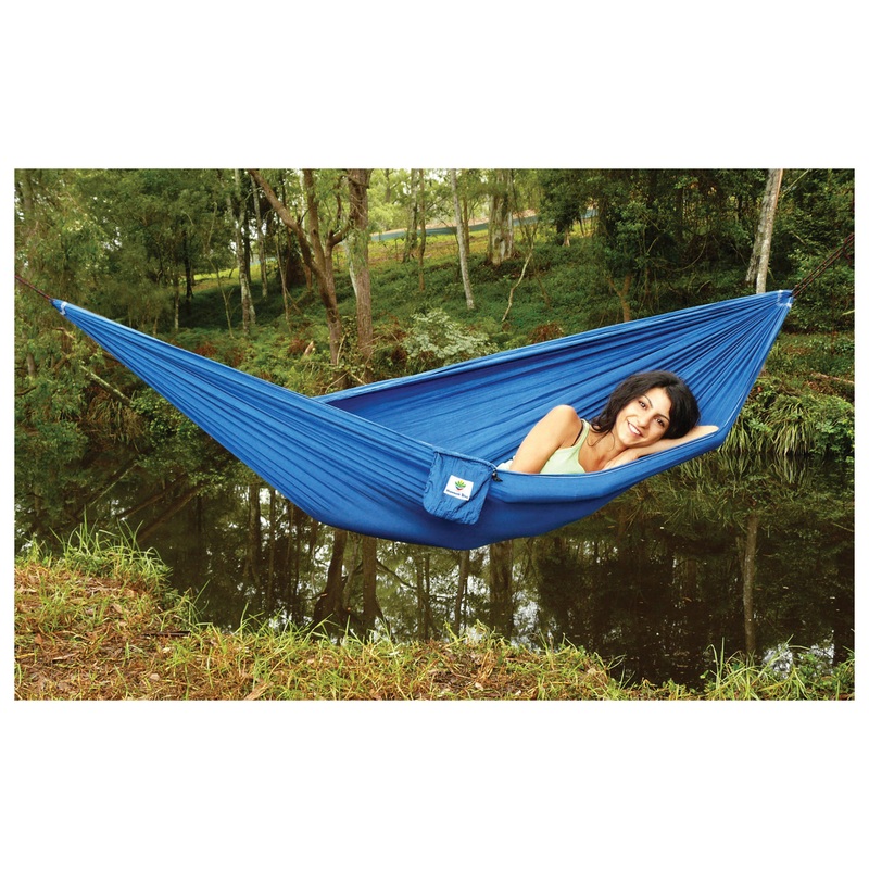 Ultra-Light Nylon Parachute Hammocks | Portable, Breathable, Compact for Camping & Travel Relaxation BLUE