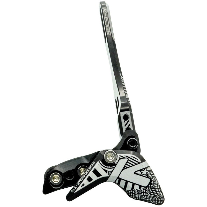 K-EDGE 1x Race W Chain Guide – For Single Chainring, Water Bottle Attachment Point, Black/White