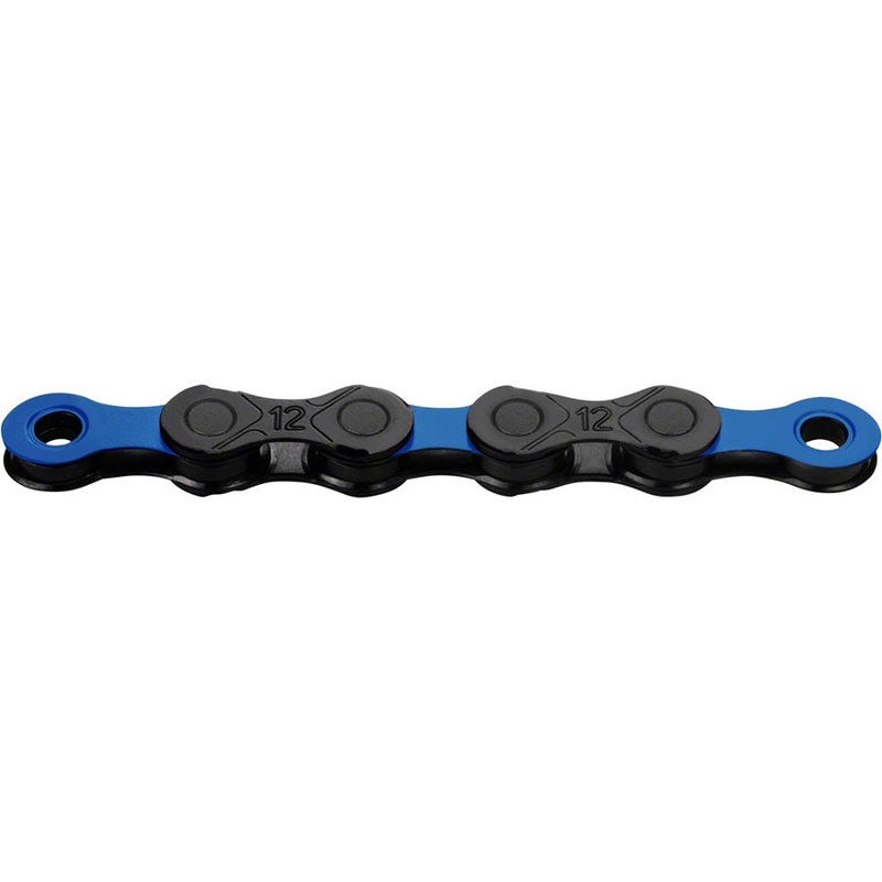 KMC DLC 12 Chain – 12-Speed, 126 Links, Black/Blue