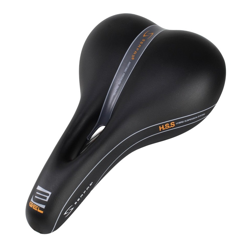 Serfas E-Gel Elastomer Hybrid Saddle with Cutout Black