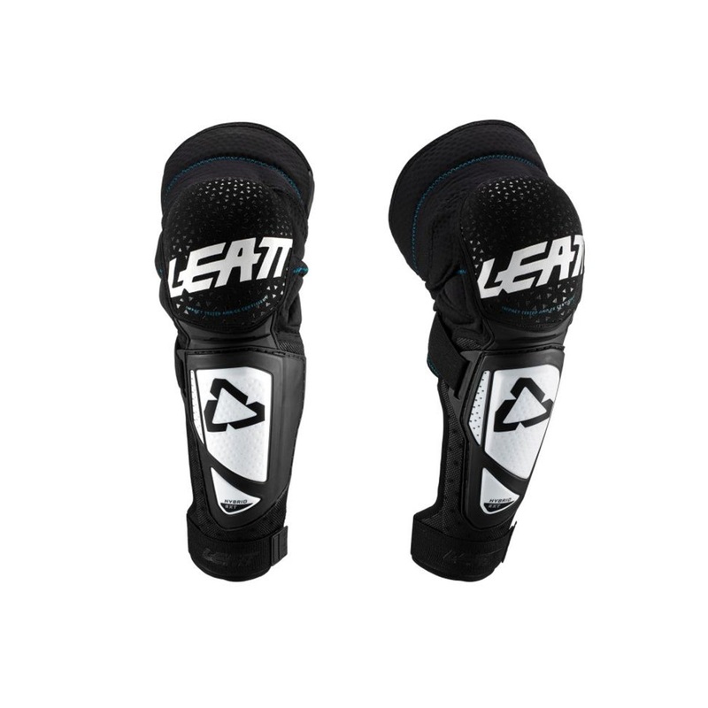 Leatt 3DF Hybrid EXT Junior Knee & Shin Guard – White-Black White – Black One Size