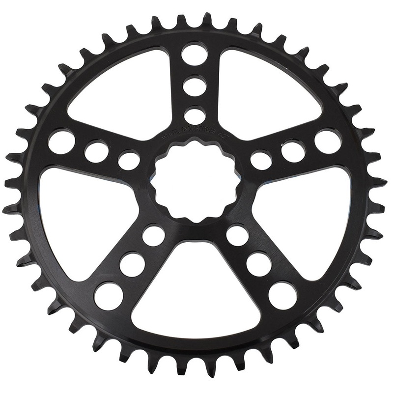 White Industries MR30 TSR 1x Chainring (3mm Offset) 42T, Black
