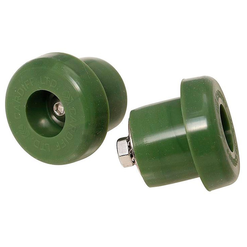 Cardiff Silicone Bar End Plugs  Durable, Weather-Resistant Bicycle Handlebar End Caps in Multiple Colors for Secure Fit & Frame Protection Army Green