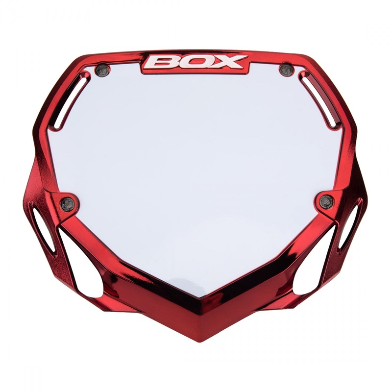 BOX Two Number Plate Large Red and Chrome Color Fast 3D Injection Molding