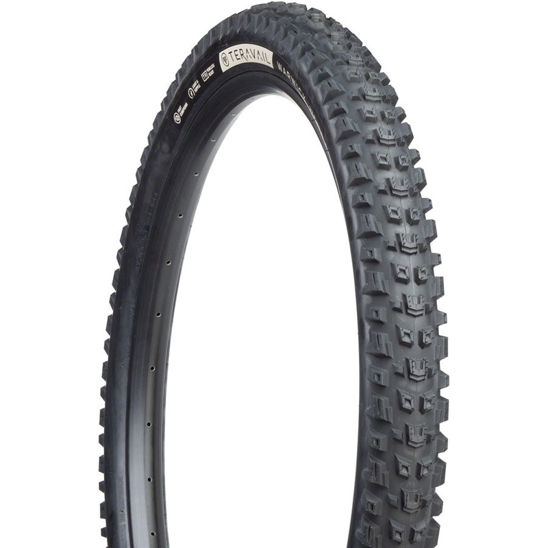Teravail Warwick Tire – 27.5 x 2.5, Tubeless, Folding, Black, Durable, Grip Compund