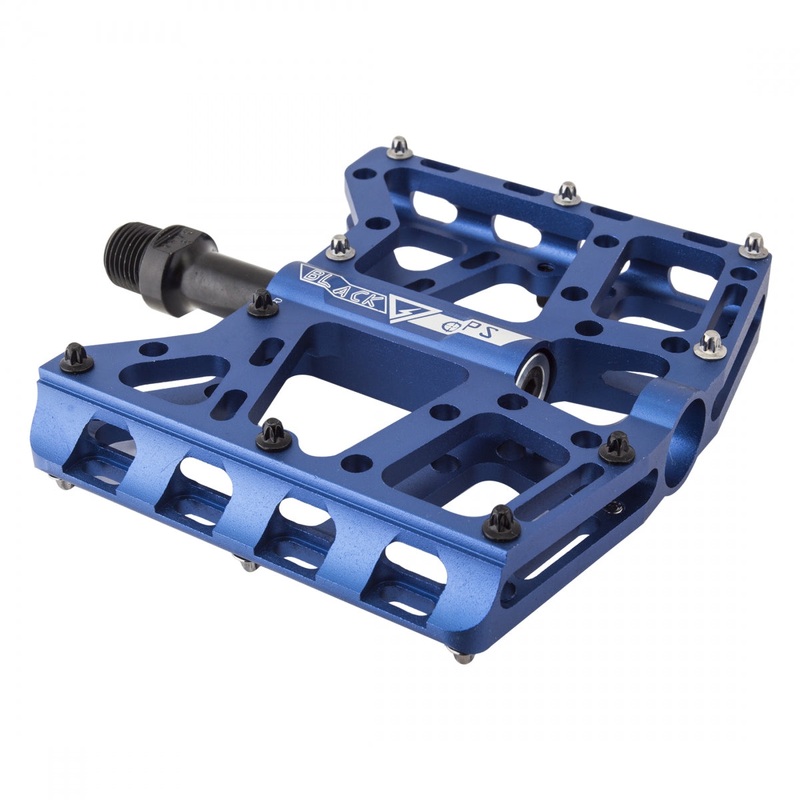 Black Ops TorqLite UL Platform Pedals 9/16″ Aluminum Body Replaceable Pins Blue