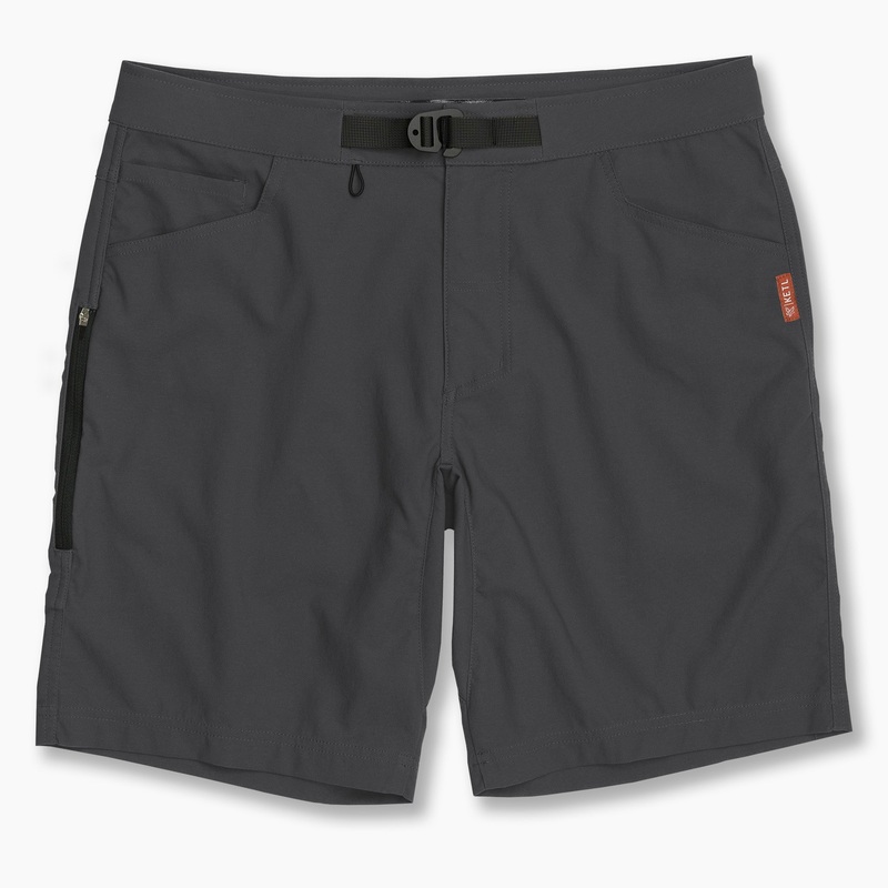 KETL Mtn Shenanigan Hiking Shorts – Lightweight, Stretchy, Packable Men’s Travel Shorts Grey Men’s Small