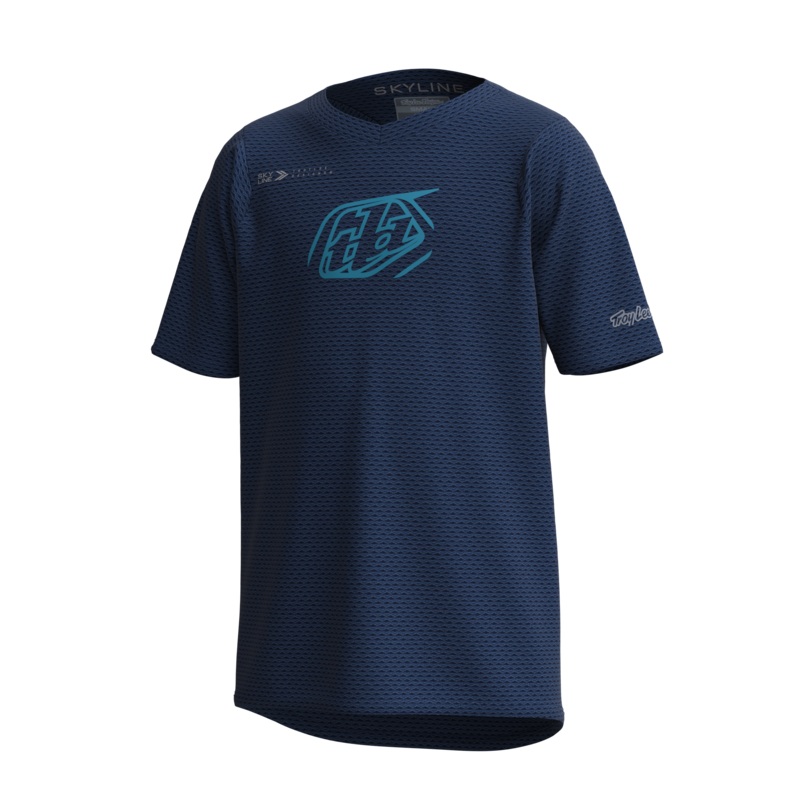 Troy Lee Designs Skyline Short Sleeve MTB Jersey – Iconic – Youth – Navy Navy X-Small