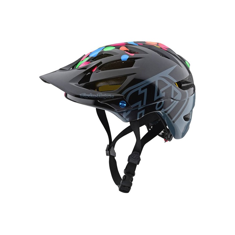 Troy Lee Designs A1 MIPS Jelly Beans Helmet – Youth – Black-Gray Black – Gray One Size