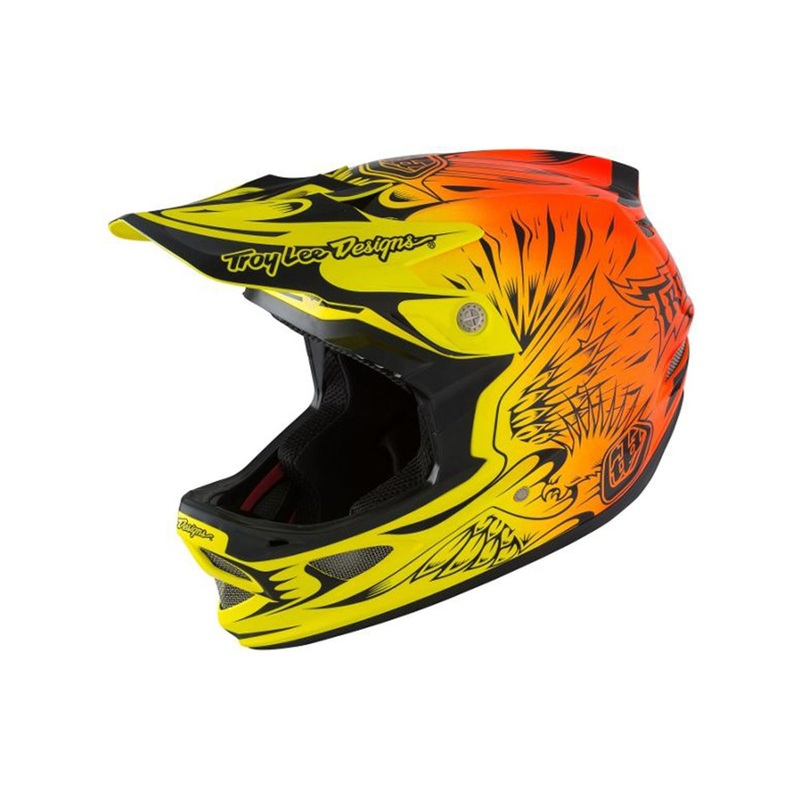 Troy Lee Designs D3 Composite MIPS Full Face Helmet – Ravage Orange Ravage Orange Medium
