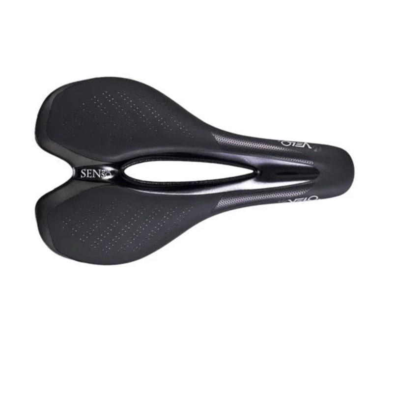 Velo Senso TT Saddle – 148mm – Black-Black Black – Black Carbon Rail