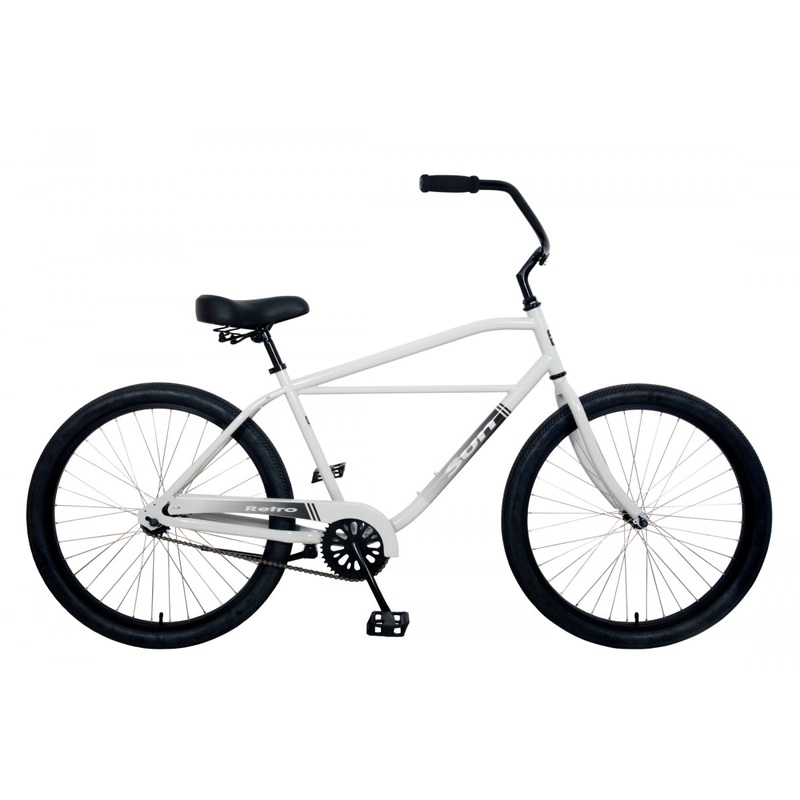Vintage Style Sun Bicycles Retro Cruiser Step-Over 18.5in Steel Frame, Single-Speed, Coaster Brake, 26-inch Tires, Urban & Casual Riding Sidewalk Grey